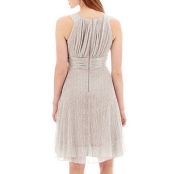 J. Taylor Halter Dress With Ruched Waist 14, 16 - Picture 2 of 2